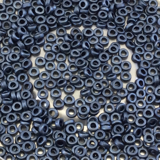 1mm x 3mm Matte Blue Grey Genuine Miyuki Glass Seed Spacer Beads - Sold by 8 Gram Tubes (Approx. 520 Beads per Tube) - (SPR3-2001)