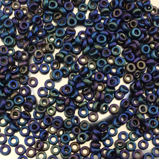 1mm x 3mm Matte Black AB Genuine Miyuki Glass Seed Spacer Beads - Sold by 8 Gram Tubes (Approx. 520 Beads per Tube) - (SPR3-401FR)