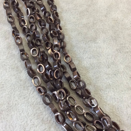 4mm x 6mm Smooth Open Oval Mother of Pearl Beads - 15" Strand (Approximately 65 Beads) - Natural Shell Beads - Sold by the Strand