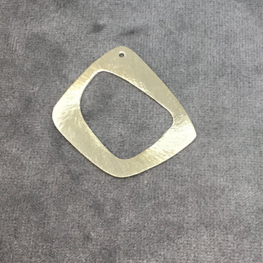 40mm x 40mm Gold Brushed Finish Thick Open Freeform Shaped Plated Copper Components - Sold in Pre-Counted Bulk Packs of 10 Pieces - (455-GD)