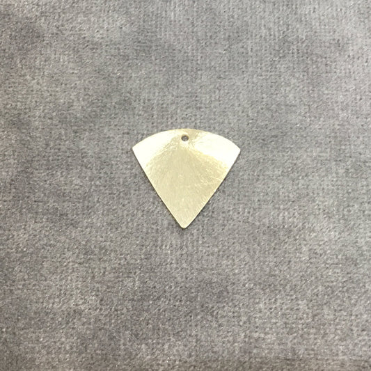 18mm x 18mm Gold Brushed Finish Blank Inverted Triangle Shaped Plated Copper Components - Sold in Pre-Counted Packs of 10 Pieces - (458-GD)