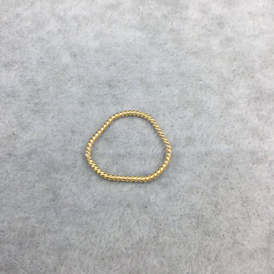 22mm x 23mm Gold Finish Open Twisted Wire Abstract Trefoil Shaped Plated Copper Components - Sold in Pre-Counted Bulk Packs of 10- (471-Gd)
