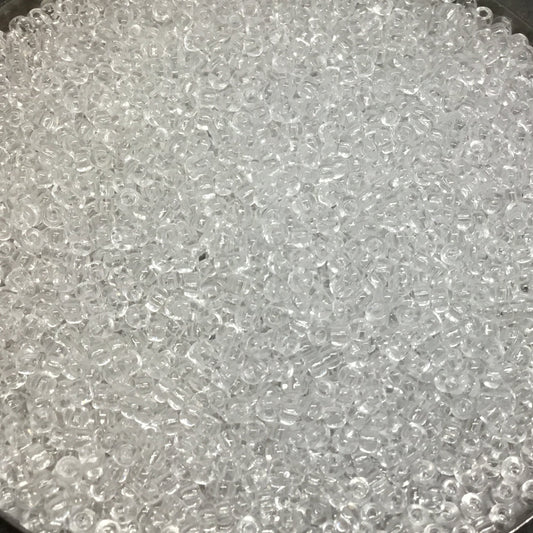 Size 11/0 Glossy Finish Crystal Color Transparent Miyuki Glass Seed Beads - Sold by 23 Gram Tubes (~ 2500 Beads / Tube) - (11-9131)