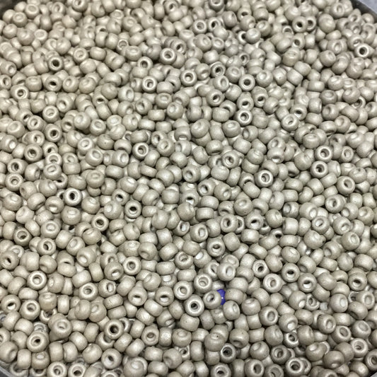 Size 11/0 Matte Finish Metallic Silver Miyuki Glass Seed Beads - Sold by 23 Gram Tubes (~ 2500 Beads / Tube) - (11-92091)