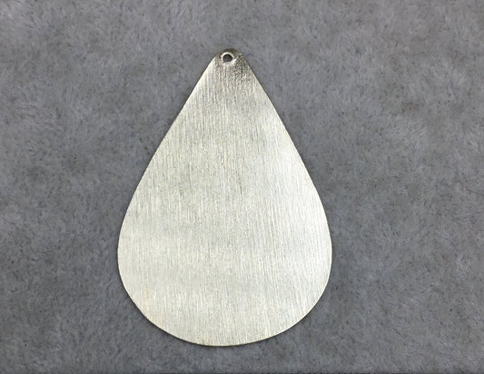 32mm x 54mm Gold Brushed Finish Blank Teardrop Shaped Plated Copper Components - Sold in Pre-Counted Bulk Packs of 4 Pieces - (131-GD)