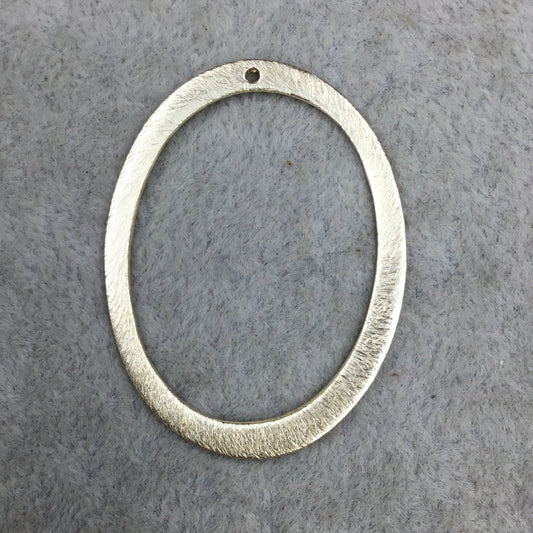 30mm x 40mm Gold Brushed Finish Thick Open Oval Shaped Plated Copper Components - Sold in Pre-Counted Bulk Packs of 10 Pieces - (582-GD)