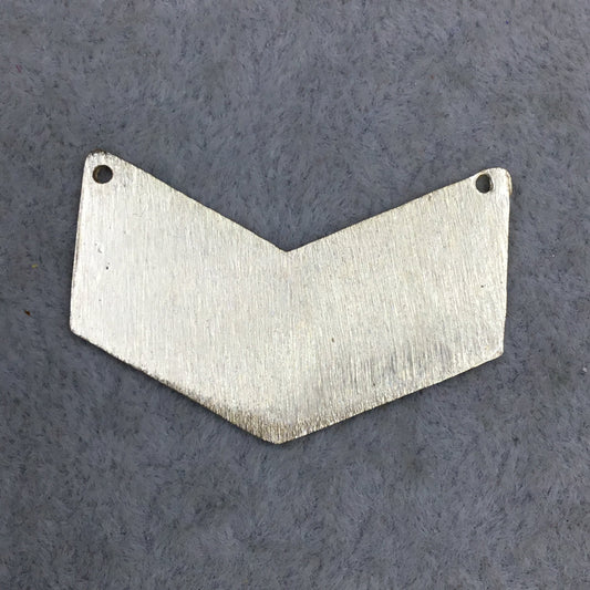 32mm x 22mm Gold Brushed Finish Blank Chevron Shaped Plated Copper Components (Double Drilled) - Sold in Packs of 10 Pieces - (461-GD)