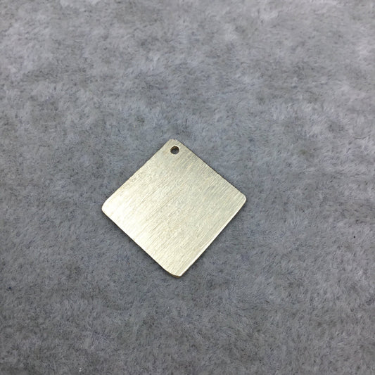 20mm x 20mm Gold Brushed Finish Blank DIamond Shaped Plated Copper Components - Sold in Pre-Counted Bulk Packs of 10 Pieces - (264-GD)