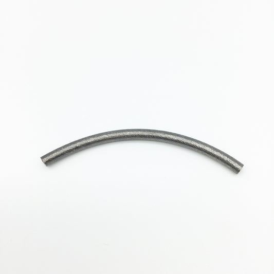4mm x 70mm Gunmetal Brushed Long Curved Tube (with 3mm Hole) Plated Copper Component - Sold in Packs of 10 (608-GM)