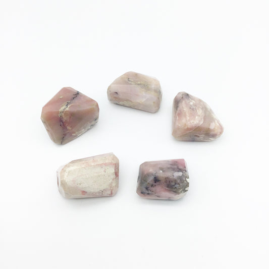 35-38mm Medium Faceted Pink Opal Nugget Bead - Sold Individually, Randomly Chosen - High Quality Hand-Cut Indian Semi-Precious Gemstone