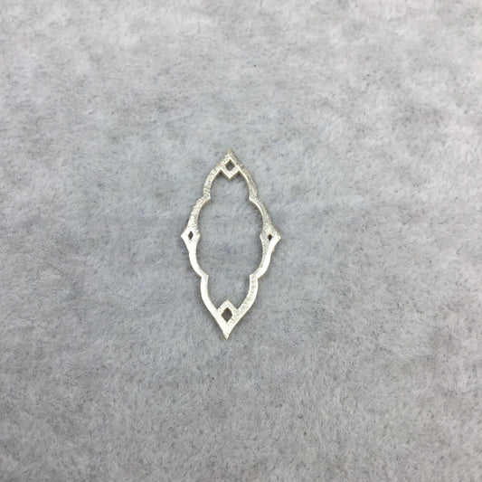 15mm x 35mm Gold Brushed Finish Thin Keyhole Shaped Plated Copper Components With Points - Sold in Bulk Packs of 10 Pieces - (101-GD)