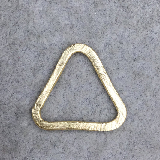 Gold Plated Copper Open Rounded Triangle Shaped Components - Measuring 19mm x 20mm - Sold in Packs of 10 (478-GD)