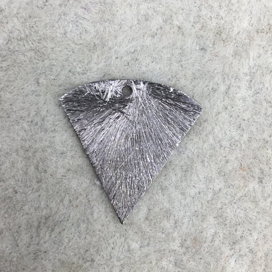 18mm x 18mm Gunmetal Brushed Finish Blank Inverted Triangle Shaped Plated Copper Components - Sold in Pre-Counted Packs of 10 Pieces