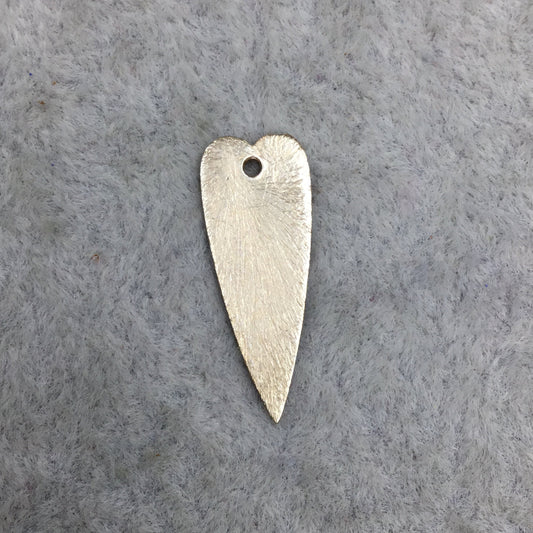 8mm x 20mm Small Sized Gold Plated Copper Skinny Pointed Heart Shaped Pendant/Charm Components - Sold in Packs of 10 (503-GD)
