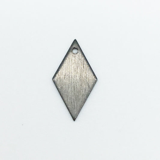 8mm x 15mm Gunmetal Brushed Finish Blank Diamond/Kite Shaped Plated Copper Components - Sold in Packs of 10 Pieces - (606-GM)