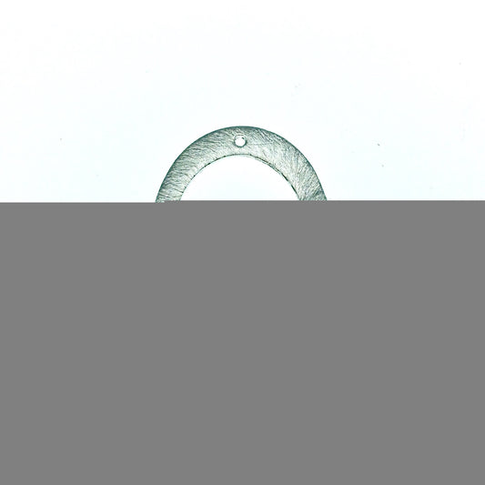 25mm x 33mm Gunmetal Brushed Finish Thick Open Oval Shaped Plated Copper Components - Sold in Pre-Counted Bulk Packs of 10 Pieces - (627-GM)