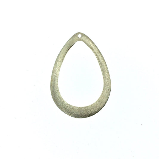 25mm x 37mm Gold Plated Copper Open Thick Teardrop Shaped Components with One Hole- Sold in Packs of 10 Components