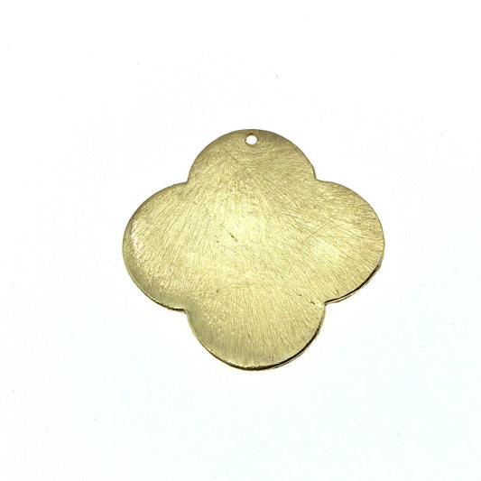 Beadlanta Rich Gold Finish - 33mm Blank Quatrefoil Shaped Plated Copper Jewelry Components - Sold in Packs of 2 Pieces