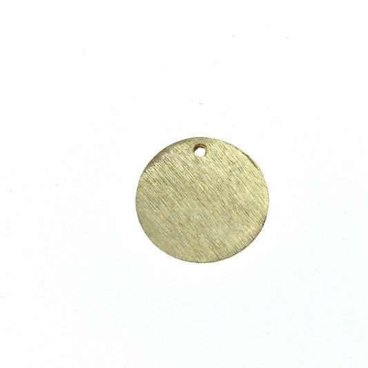 Beadlanta Rich Gold Finish - 15mm Blank Circle/Disc Shaped Plated Copper Jewelry Components - Sold in Packs of 2