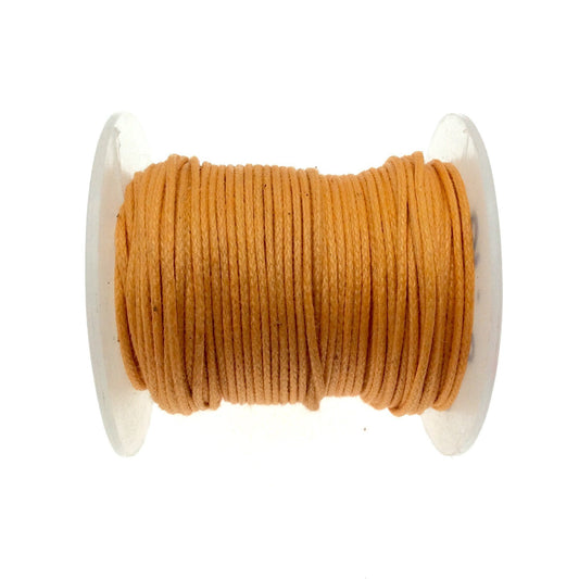 FULL SPOOL - Bright Orange Beadlanta Waxed Cotton Cord - Measuring .5mm - 27 yards per spool - Round Cotton Jewelry Cord