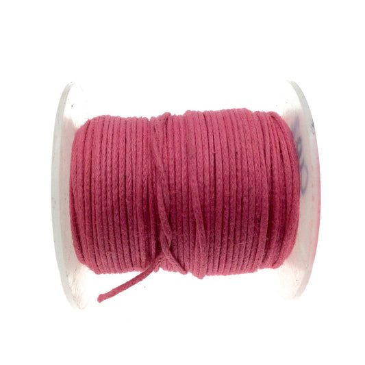 FULL SPOOL - Rose Pink Beadlanta Waxed Cotton Cord - Measuring .5mm - 27 yards per spool - Round Cotton Jewelry Cord