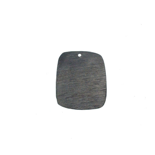 20mm x 24mm Gunmetal Brushed Finish Blank Rectangle Shaped Plated Copper Components - Sold in Pre-Counted Bulk Packs of 10 Pieces - (168-GM)