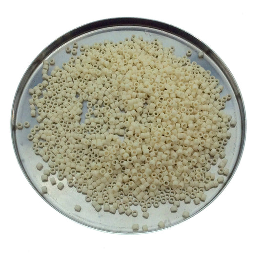 Size 11/0 Matte Finish Opaque Cream Genuine Miyuki Delica Glass Seed Beads - Sold by 7.2 Gram Tubes (Approx. 1300 Beads per 2" Tube)