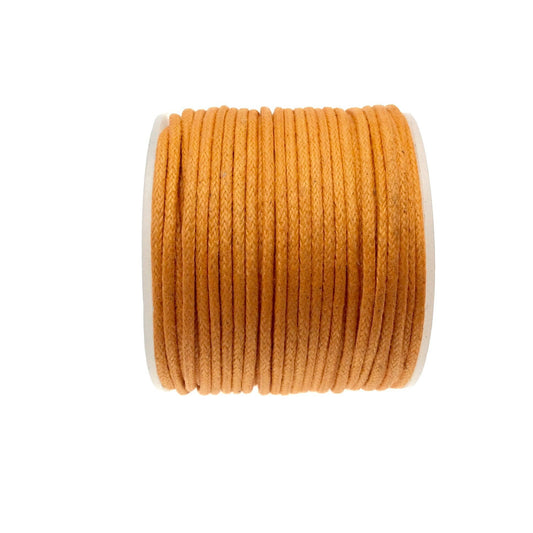 FULL SPOOL - Bright Orange Beadlanta Waxed Cotton Cord - Measuring 1.5mm - 27 yards per spool - Round Cotton Jewelry Cord