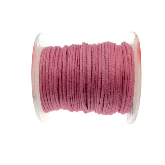 FULL SPOOL - Pink Beadlanta Waxed Cotton Cord - Measuring .5mm - 27 yards per spool - Round Cotton Jewelry Cord