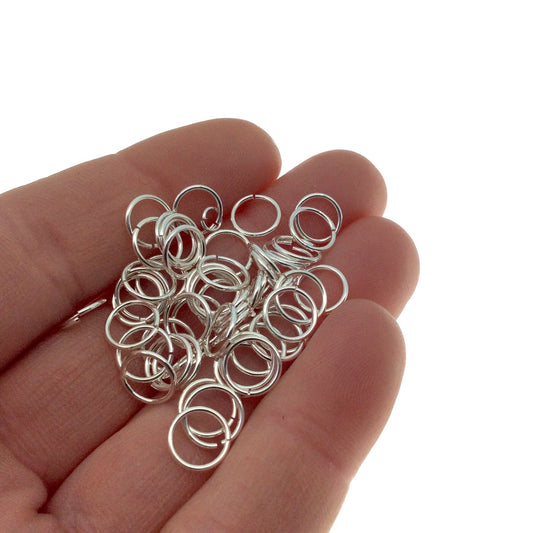 High Quality Silver Plated 8mm Open Jump Rings - Sold in Packs of 55- Jewelry Findings