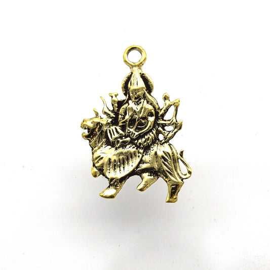 25mm x 30mm Gold Plated Copper Shiva Shaped Pendant/Charm Component - Sold Individually