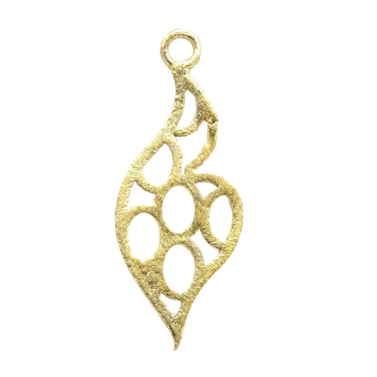 11mm x 23mm Gold Plated Open Asymmetrical Cut-Out Pointed Teardrop Shaped Components - Packs of 10