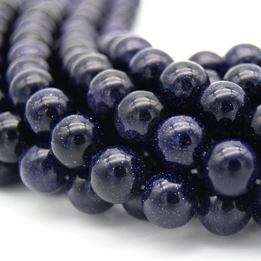 Blue Goldstone Beads