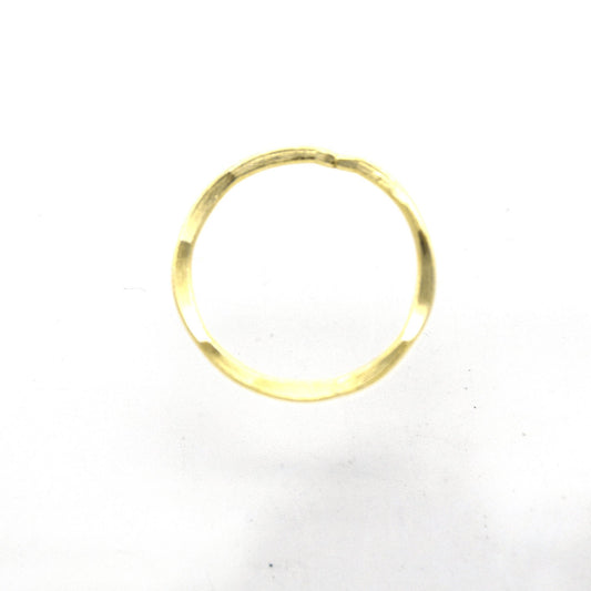25mm Gold Brushed Finish Open Faceted Circle/Ring/Hoop Shaped Plated Copper Components - Pack of 10