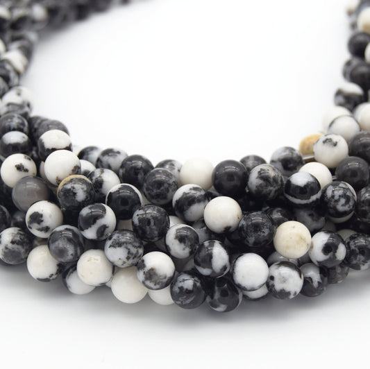 Zebra Jasper Beads | Natural Smooth Round Gemstone Beads - 2mm 4mm 6mm 8mm 10mm Available