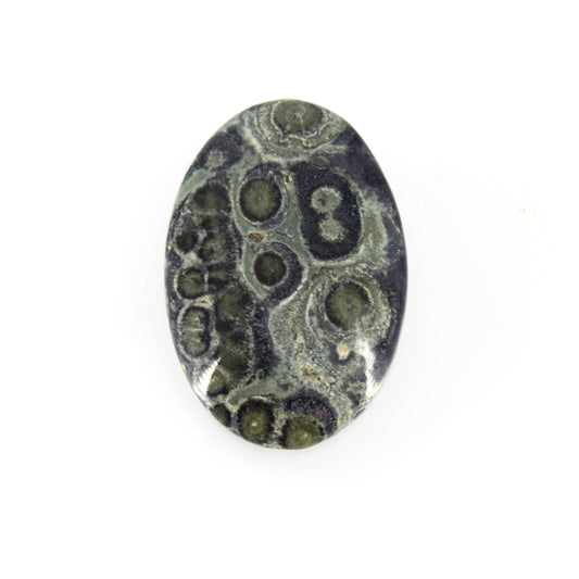 Kambaba Jasper Cabochon | Oval Flat Back Cabochon | 30mm x 44.5mm - 6mm Dome Height | OOAK Natural Gemstone Cabochon