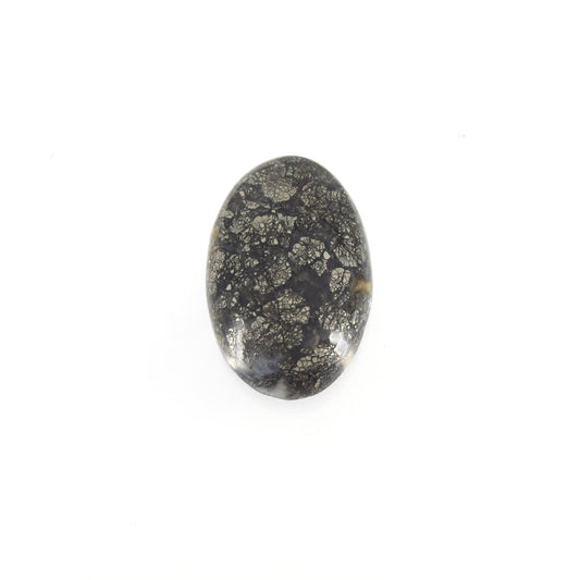 Marcasite Cabochon | Oval Flat Back Cabochon | 20mm x 30.5mm - 5.5mm Dome Height | OOAK Natural Gemstone Cabochon