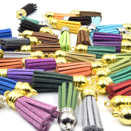 Faux Suede Leather Tassels | 1.25" Mini Tassels | Journal Charm