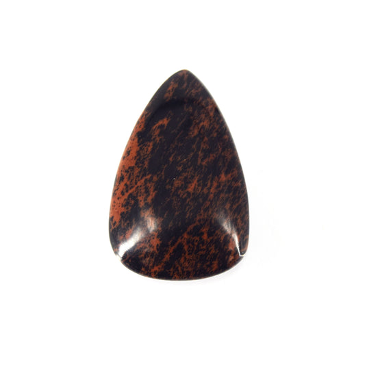 Mahogany Jasper Cabochon | Pear Flat Back Cabochon | 28mm x 44mm - 6mm Dome Height | OOAK Natural Gemstone Cabochon