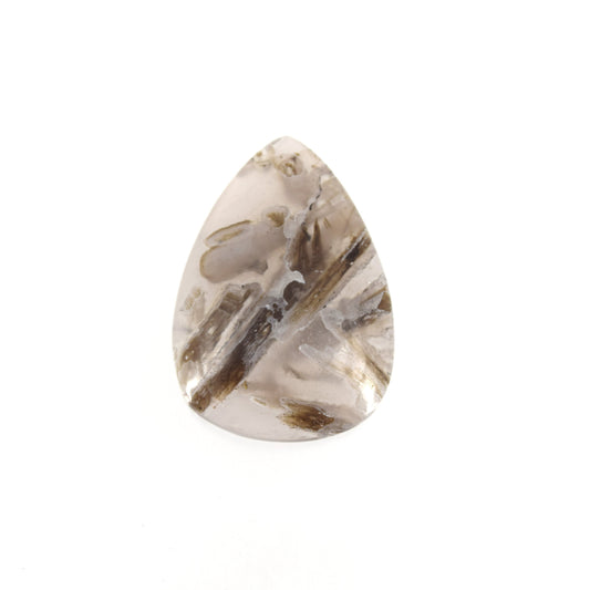 Stick Agate Cabochon | Pear Flat Back Cabochon | 27mm x 39mm - 5mm Dome Height | OOAK Natural Gemstone Cabochon