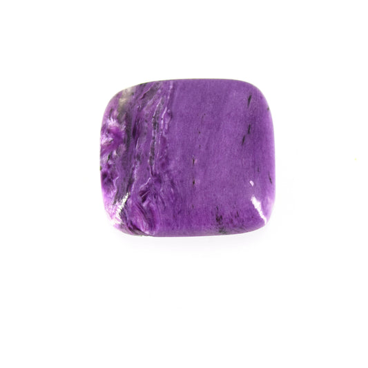 Charoite Cabochon | Rectangle Flat Back Cabochon | 25mm x 26mm - 6mm Dome Height | OOAK Natural Gemstone Cabochon
