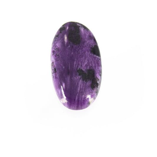 Charoite Cabochon | Oval Flat Back Cabochon | 20mm x 32mm - 5mm Dome Height | OOAK Natural Gemstone Cabochon