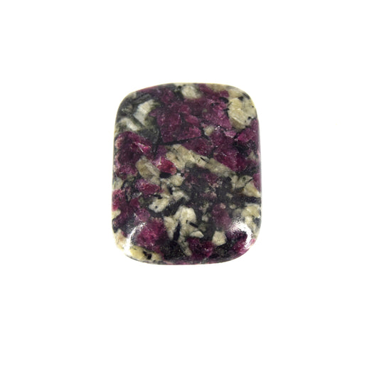 Eudialyte Cabochon | Rectangle Flat Back Cabochon | 26mm x 34mm - 6mm Dome Height| OOAK Natural Gemstone Cabochon