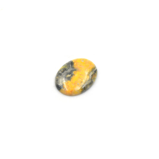 Bumble Bee Jasper Cabochon | Round Shaped Flat Back Cabochon | 22mm x 28mm - 6mm Dome Height | OOAK Natural Gemstone Cabochon