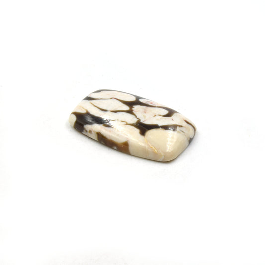 Peanut Wood Jasper Cabochon | Rectangle Shaped Flat Back Cabochon | 21mm x 34mm - 6mm Dome Height | OOAK Natural Gemstone Cabochon