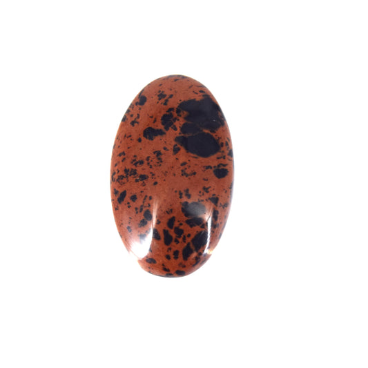 Mahogany Jasper Cabochon | Oval Flat Back Cabochon | 25mm x 41mm - 7mm Dome Height | OOAK Natural Gemstone Cabochon