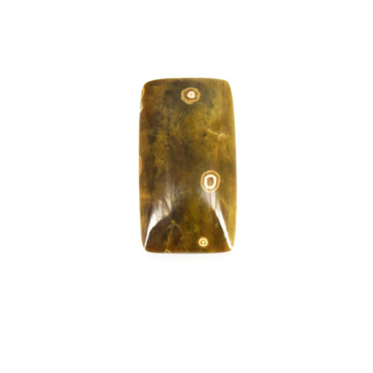 Ocean Jasper Cabochon | Round Flat Back Cabochon | 35mm x 53mm - 6mm Dome Height | OOAK Natural Gemstone Cabochon