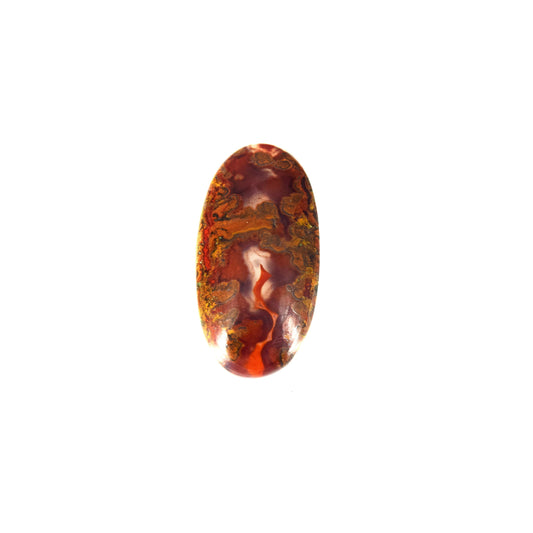 Moroccan Seam Cabochon | Round Flat Back Cabochon | 24mm x 37mm - 6mm Dome Height | OOAK Natural Gemstone Cabochon
