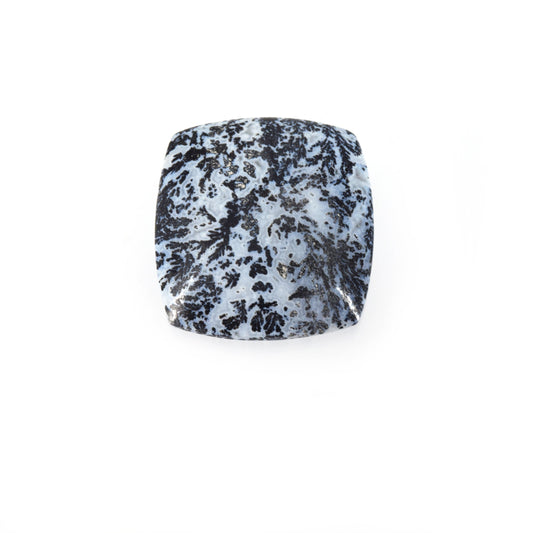 Dendritic Pyrite Cabochon | Rectangle Flat Back Cabochon | 29mm x 31mm - 6mm Dome Height | OOAK Natural Gemstone Cabochon | Loose Gemstone