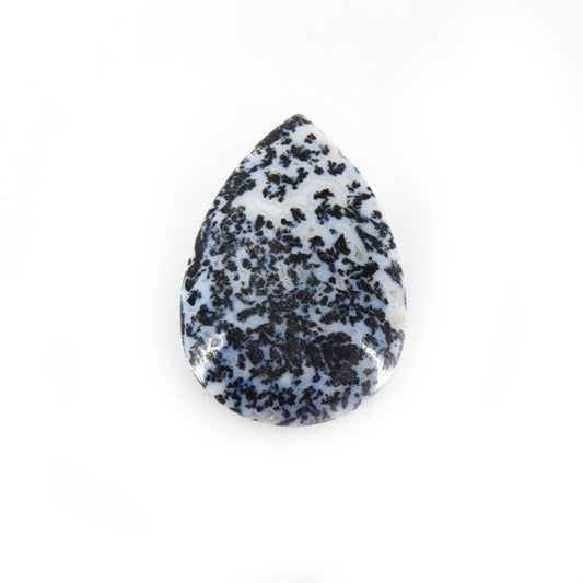 Dendritic Pyrite Cabochon | Pear Shaped Flat Back Cabochon | 30mm x 45mm - 5mm Dome Height | OOAK Natural Gemstone Cabochon | Loose Gemstone